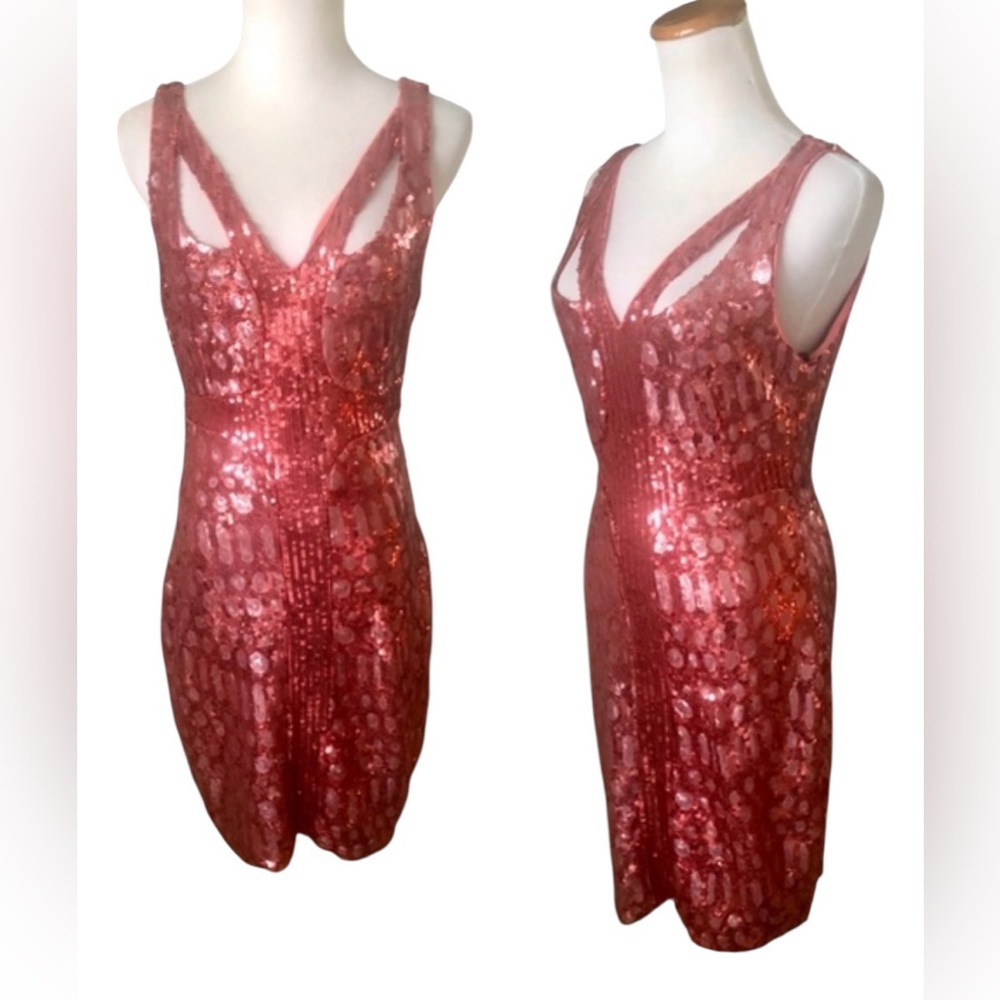 Bebe Clarissa Sequins Mini Dress Size Medium